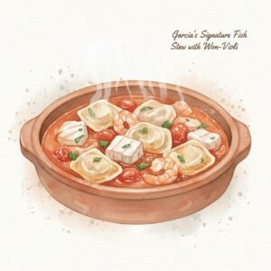 Mixed with Garcia's Signature fish stew 雙拼配加西亞的招牌魚汁