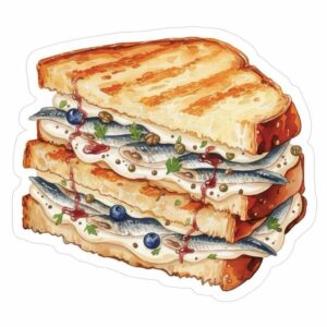 Anchovies Vinegar Sandwich 醋浸西班牙緹魚 泡椒 蕃茄 三文治