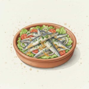 Anchovies Salad 西班牙欖油鯷魚沙律