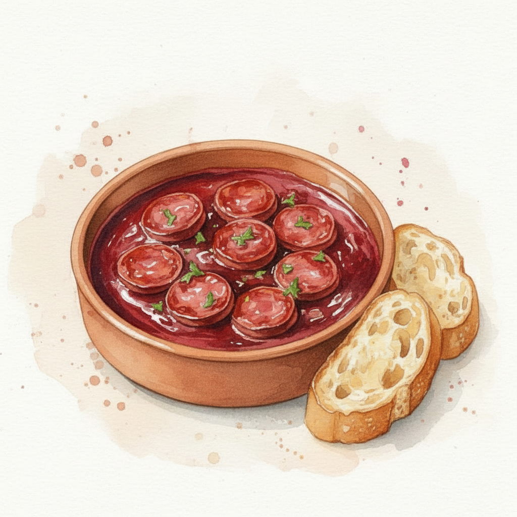 Chorizo Red Wine Sauce 西班牙紅酒煮辣肉腸