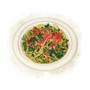 Spanish Ham Pesto Pasta 招牌青醬火腿意粉
